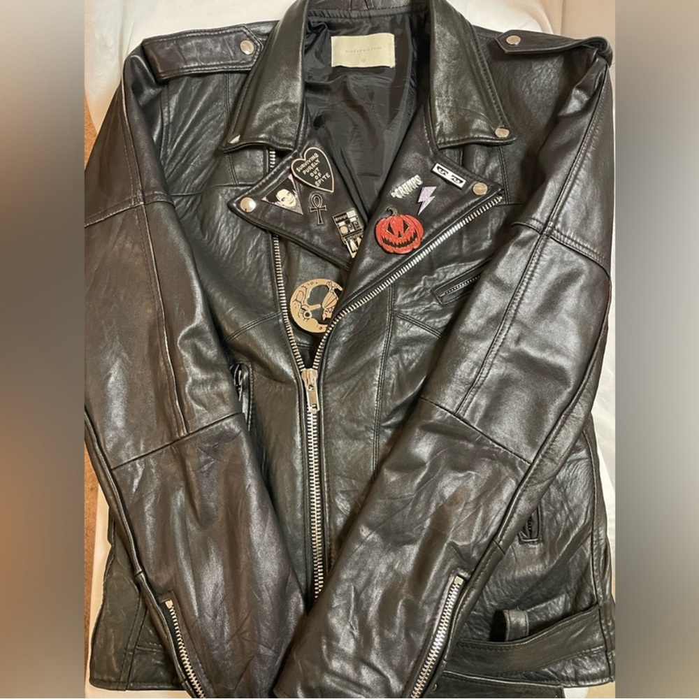 Deadwood Depeche Mode Leather Jacket size 44 (size 12/XXL). - Picture 7 of 8